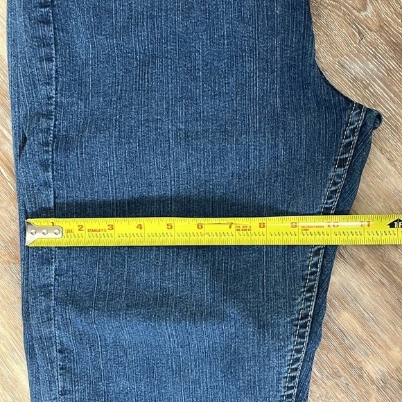 Riders by Lee Curvier Womens 14P Blue Jeans Petite Elastic Waistband - Picture 9 of 16